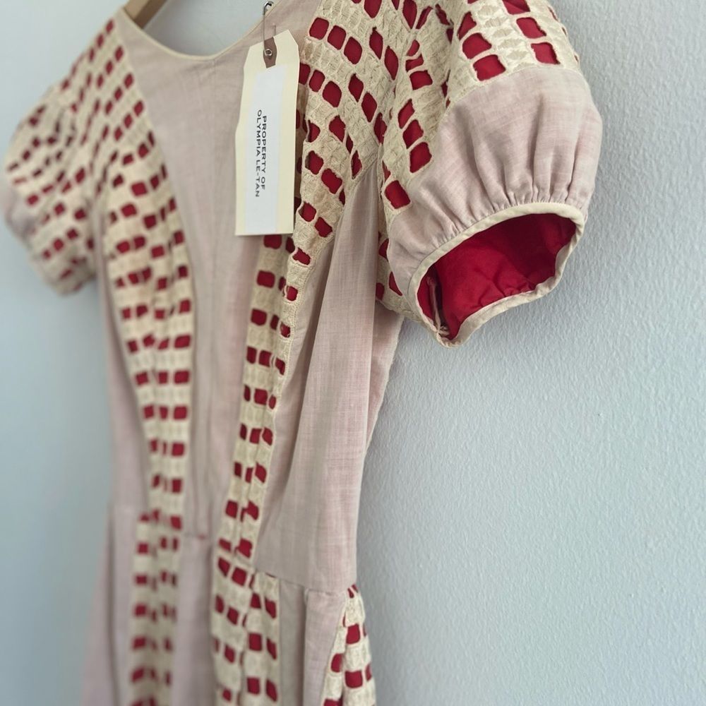 Rare Vintage Custom Olympia Le-Tan Eyelet Dress Marc Jacobs Collector Piece S - Picture 7 of 16